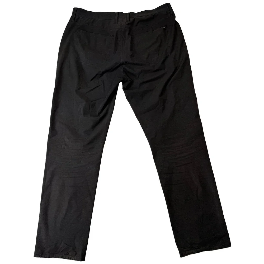 Travis Mathew Pants Mens 36X30 Charcoal Black Golf Performance Chino Active Flex